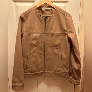 Shades of Grey by Micah Cohen Woman’s Sz M Tan Wool Blend Jacket Blazer